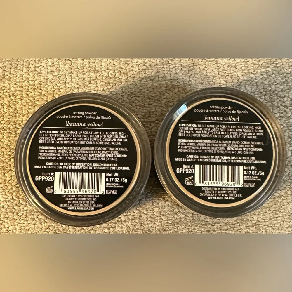 L.A. GIRL HD PRO Setting Powder - Banana Yellow New 2-pack